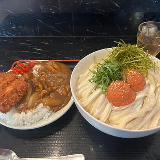 冷やし明太クリームうどん カレーセット