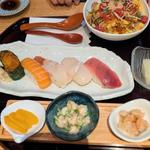 海鮮ばらちらしとお寿司の欲張り膳