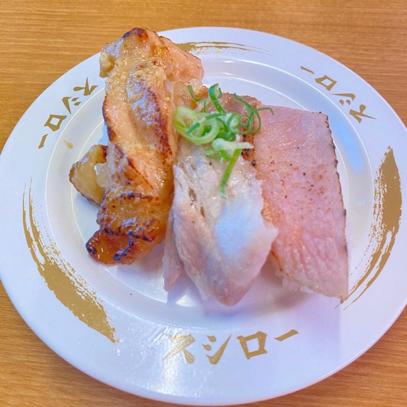 肉3貫盛り(スシロー 津島店)