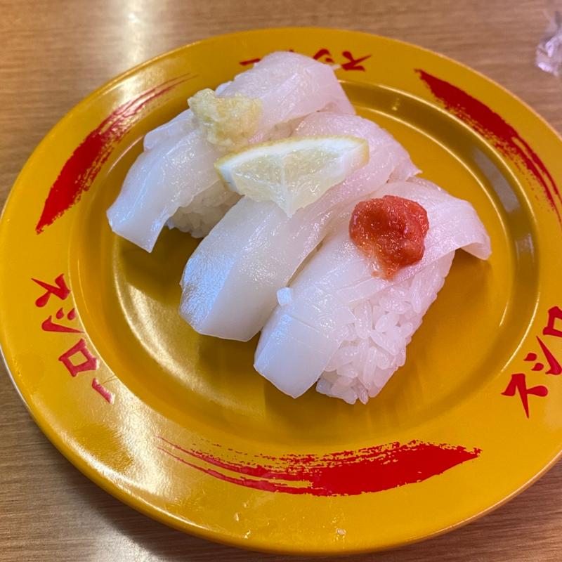 天然いか3貫盛り(スシロー 津島店)