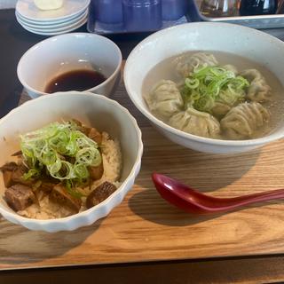 しそまる水餃子(x2)+チャーシュー丼