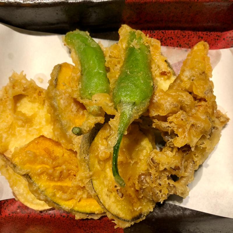 天ぷらの盛り合わせ(海老無し)(恵比寿つきのうさぎ)