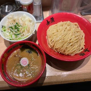 豚鶏つけ麺、野菜