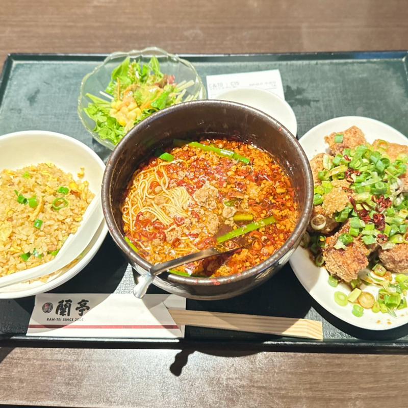 蘭亭定食　酢豚大盛り(蘭亭 谷九本店)