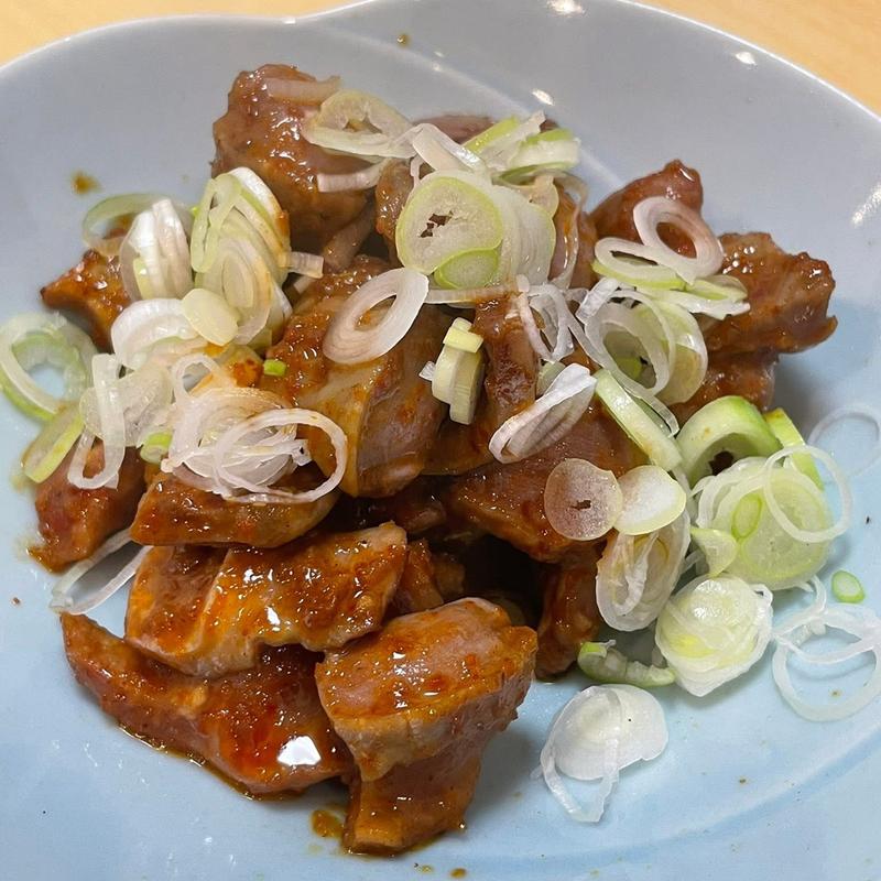 砂肝辛味炒め(わくい亭)