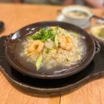 海の幸のあんかけ土鍋焼き炒飯