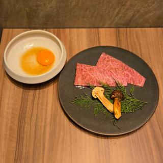 松茸とザブトンのすき焼き