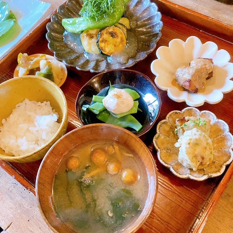 夏野菜の冷やしおろしあんかけ・お番菜（ランチ）(日日)