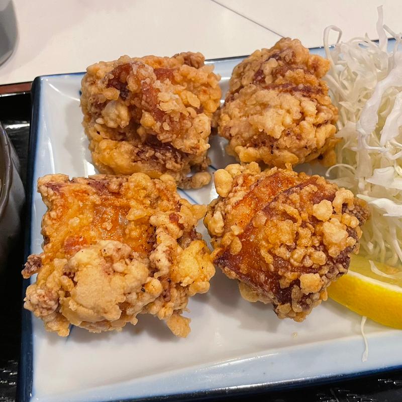鶏の唐揚げ定食(ともゑ ふぐ料理店)