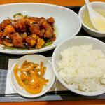 黒酢豚定食