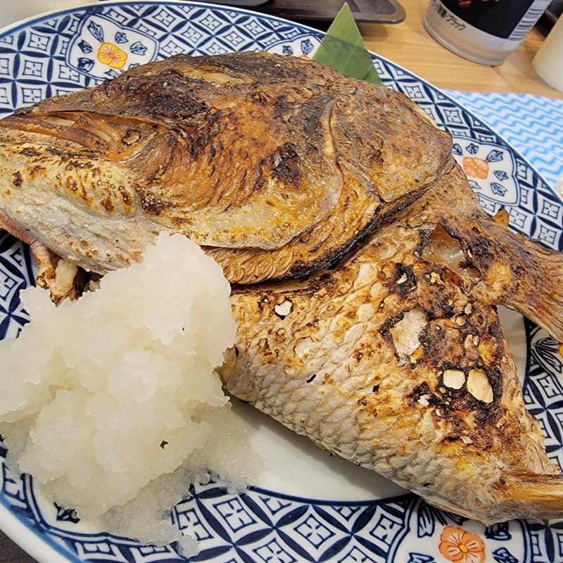 鯛のカブト焼き定食(下町の大統領)