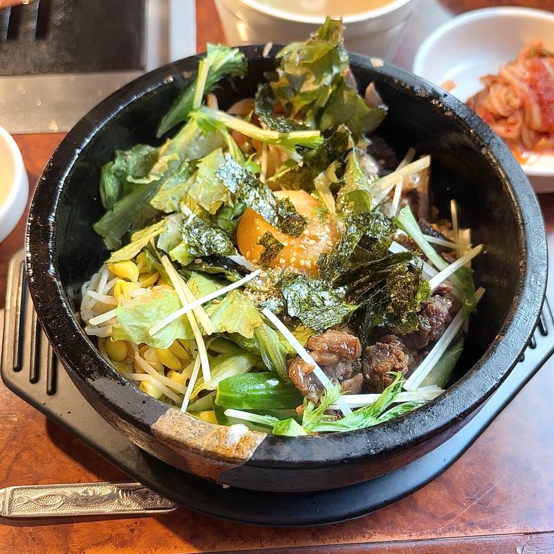 石焼ビビンバ定食(焼肉 白雲台 鶴橋駅前店 （ハクウンダイ）)