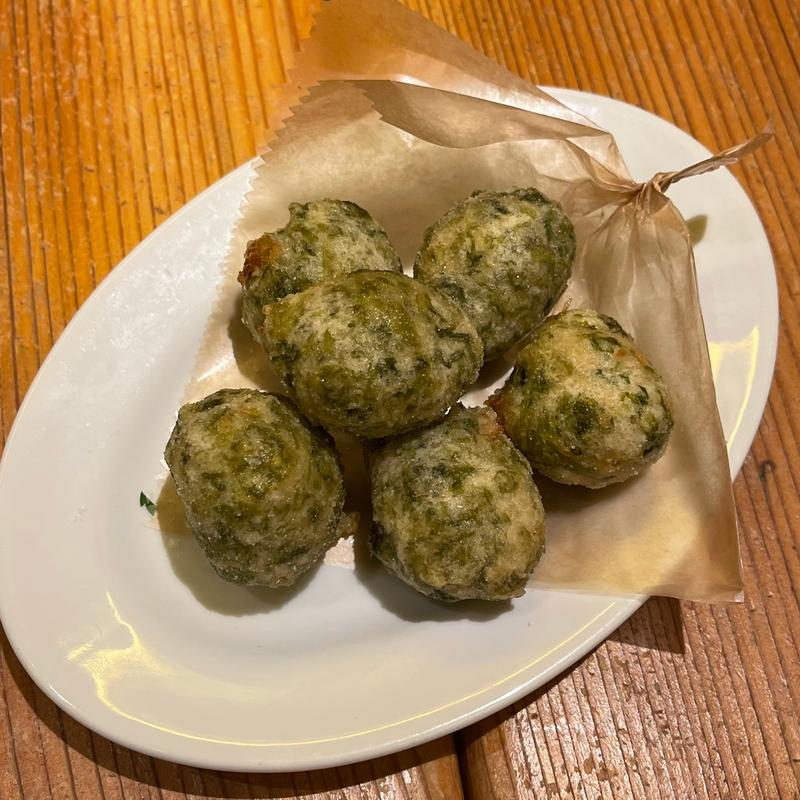 生海苔のゼッポリーニ(揚げピッツァ生地)(ビッレリア&ピッツェリア ルーチェ （LUCE）)