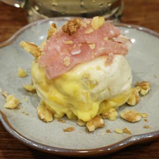 マンゴーと生ハムのクリームチーズ和え
