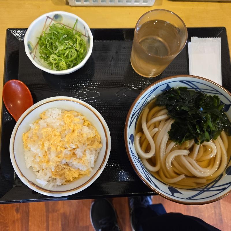 かけうどん　玉子とじ丼(丸亀製麺 足利店 )