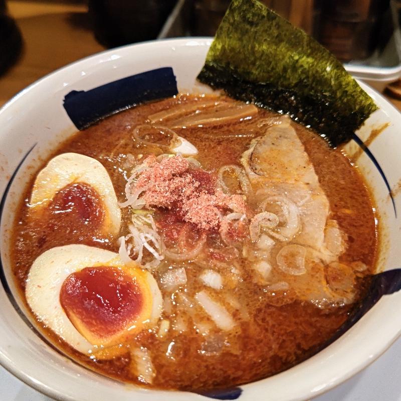 海老そば＋味付玉子(つけ麺専門店 三田製麺所 桜木町駅前店)