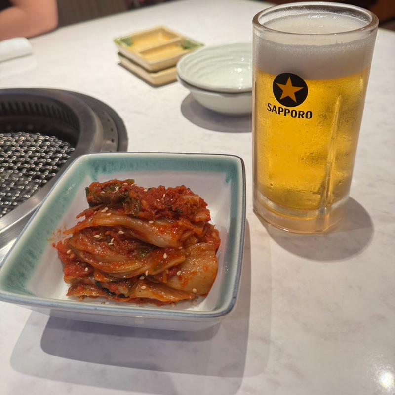 生ビール　キムチ(炭火焼肉味道苑 草加店 )