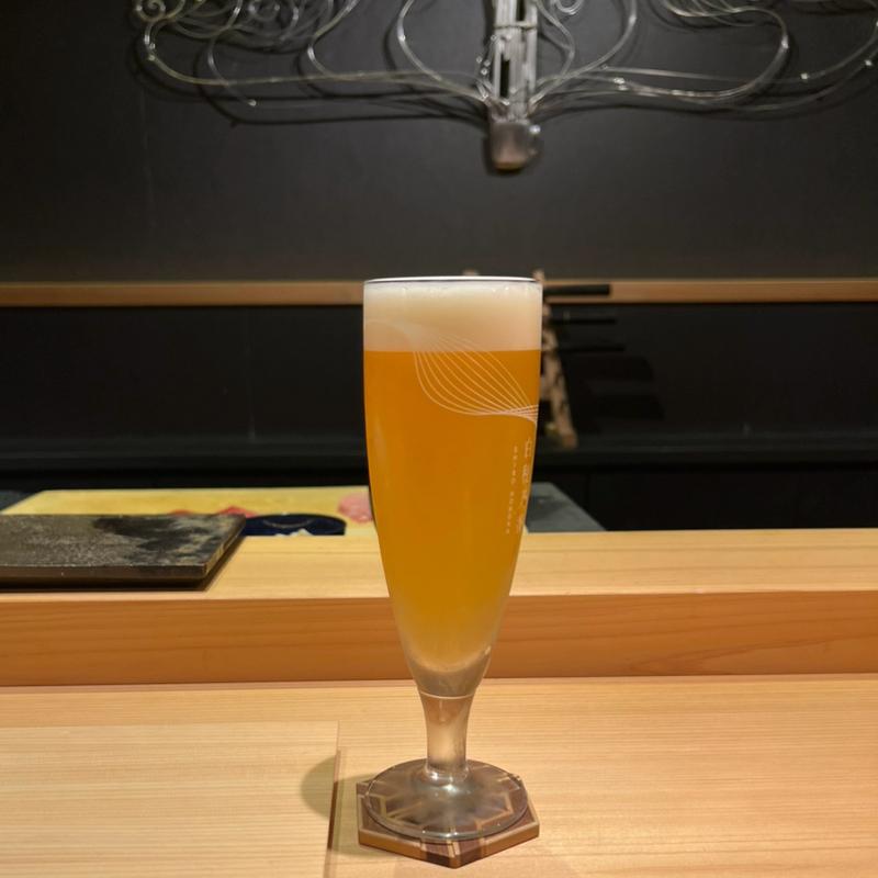 生ビール　白穂のかおり(寿し 笙（Hotel 坐樂閑）)