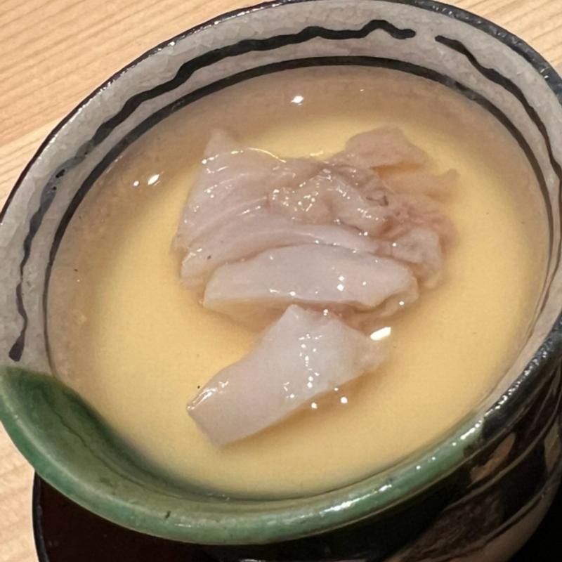 貝出汁の茶碗蒸し(寿し 笙（Hotel 坐樂閑）)