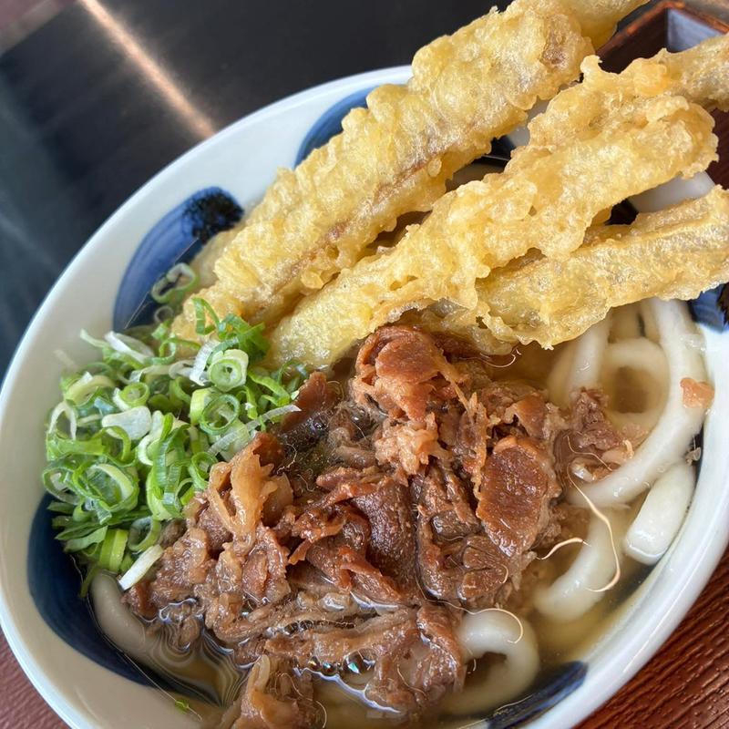 肉ごぼう(華新 (はなしん) うどん)