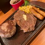 コンボ　キングステーキ＋ハンバーグ＋チョリソー