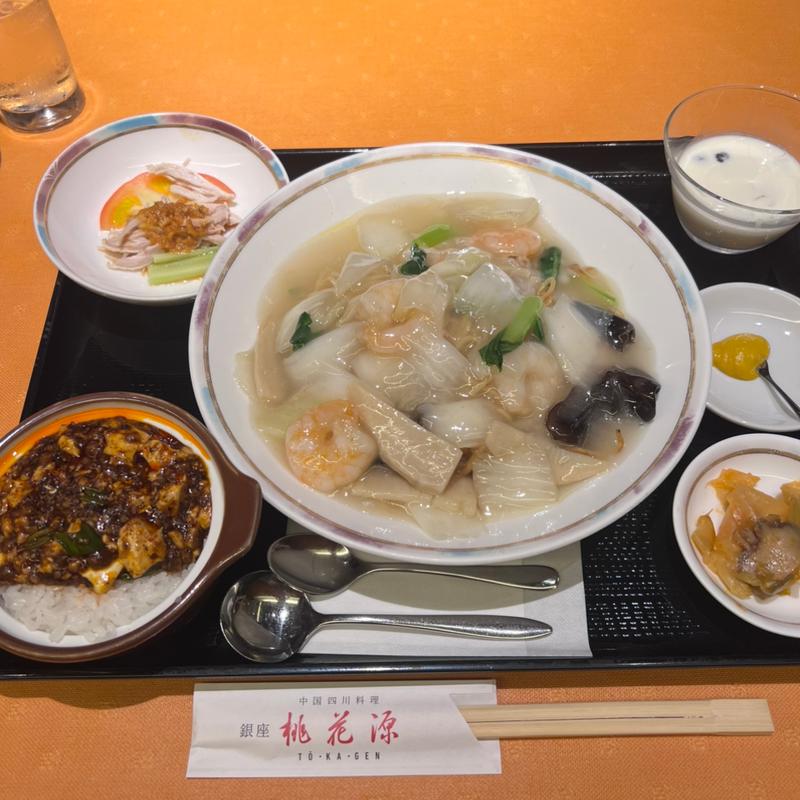 麺スペシャルセット（小海老入り焼きそば）(銀座 桃花源)