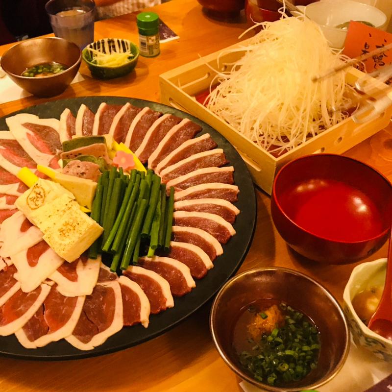 京鴨しゃぶしゃぶ(鴨と葱 淀水二行)