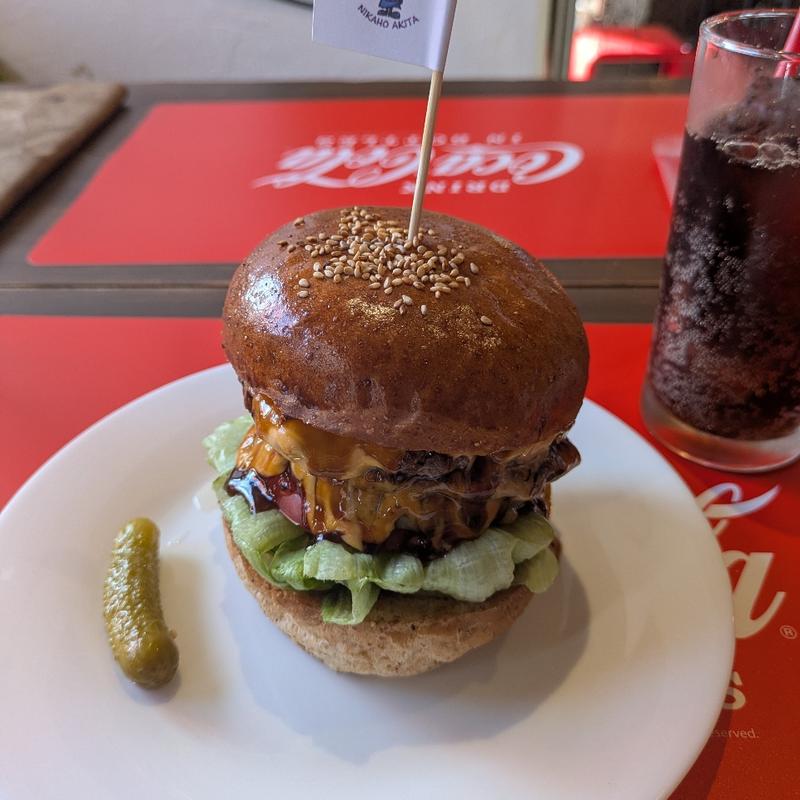 Wテリヤキチーズバーガー(Leather&Diner knc)