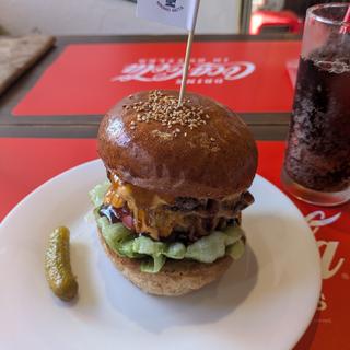 Wテリヤキチーズバーガー(Leather&Diner knc)