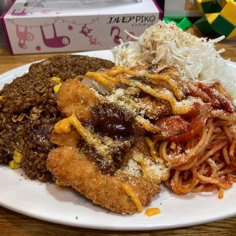 トルコライス 大盛り(打木食堂)