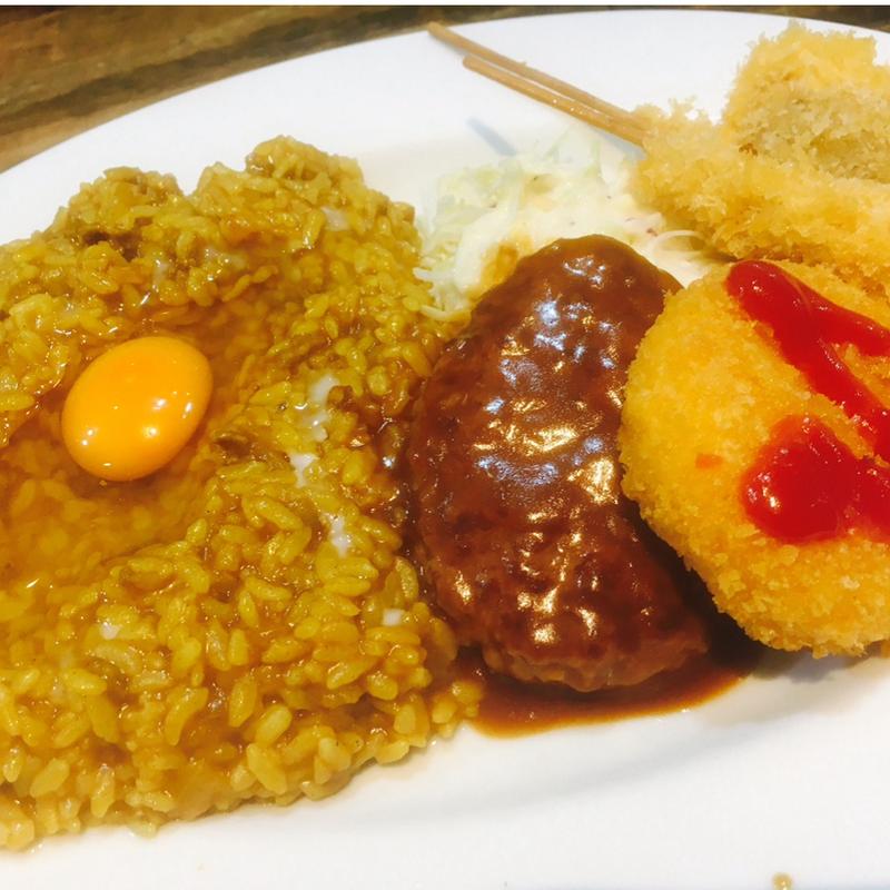 名物カレー　あれこれトッピング(自由軒 天保山店)
