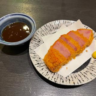厚切りハムカツ(魚介料理海)