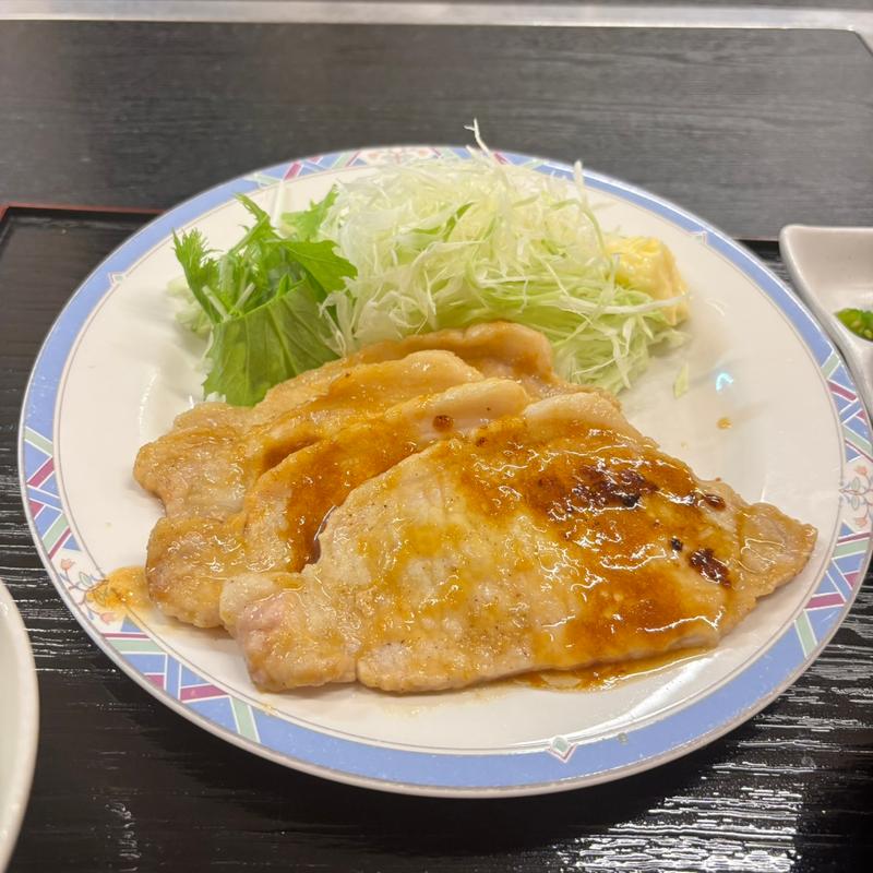 豚ロースしょうが焼き定食(飲み食い処　向台　豪壱丸)