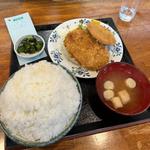 ハムメンチ定食