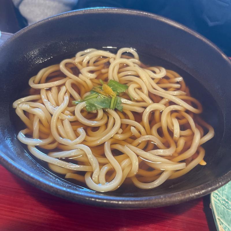 かけうどん(燙菜（たっさい）)
