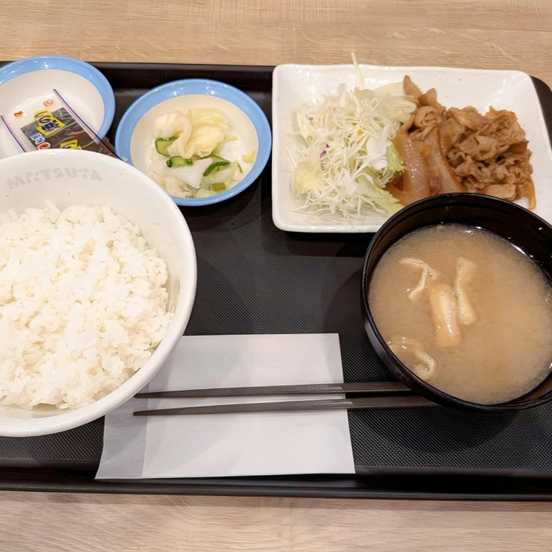 得朝牛皿定食(松屋/松のや 仙台東口店)