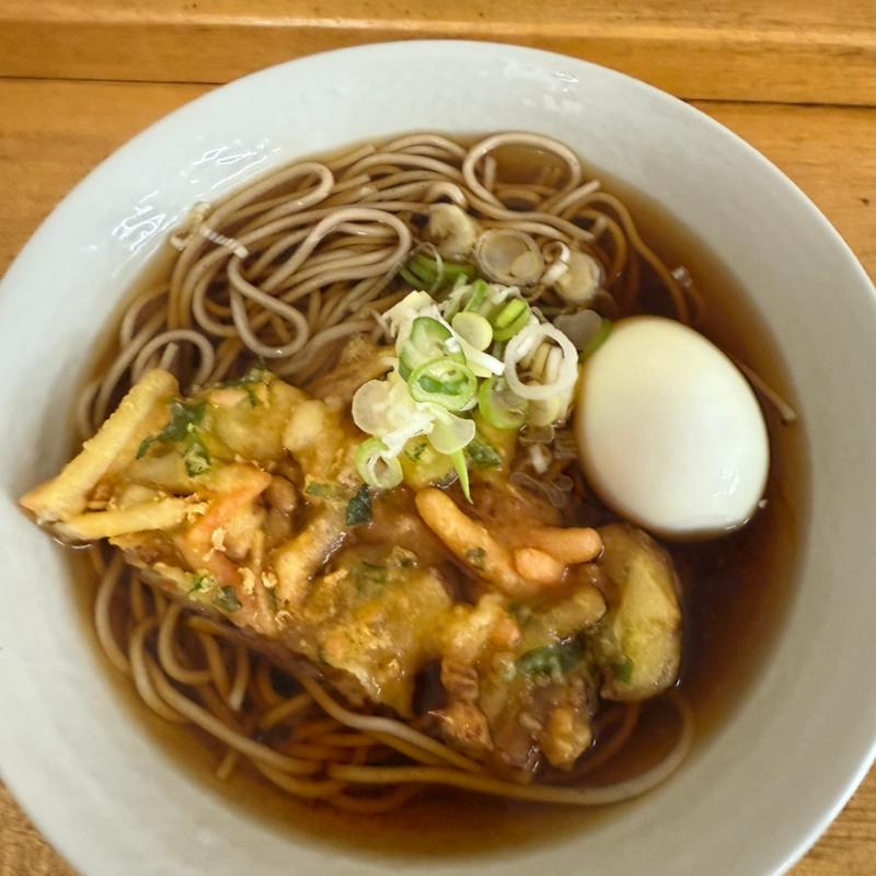 半かき揚げそば　ゆで玉子(戸隠 （トガクシ）)
