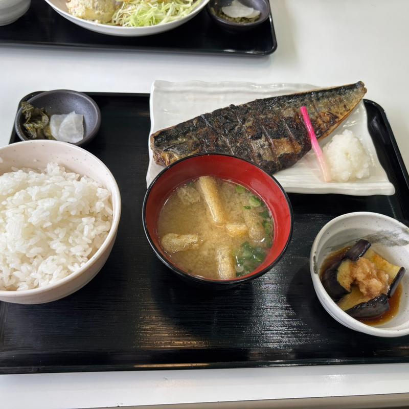 おおさば塩焼き定食(炭火焼食堂 いしかわ屋)