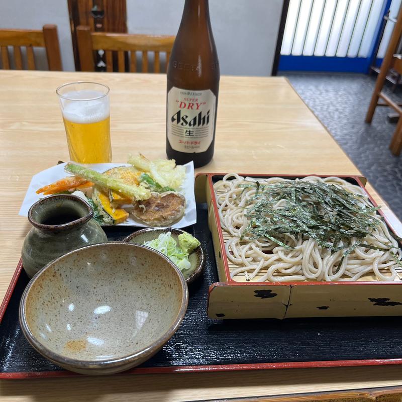 天ざる蕎麦(海老)(笹舟)