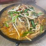 鉄板豚キムチ定食(お食事の店 多津田(たつた))