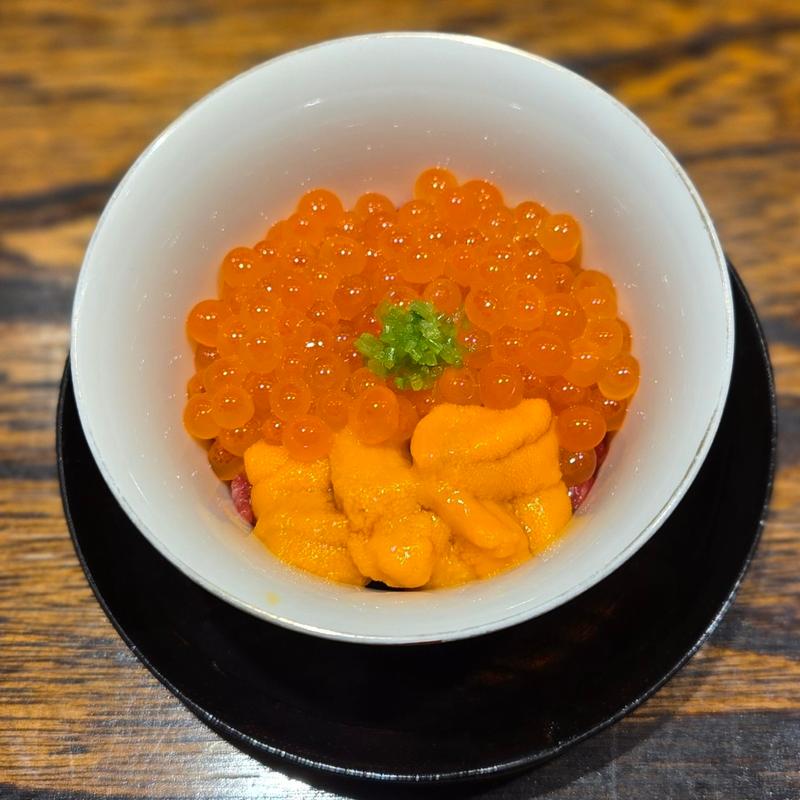 新いくら 雲丹 赤身タルタル(肉割烹 上)