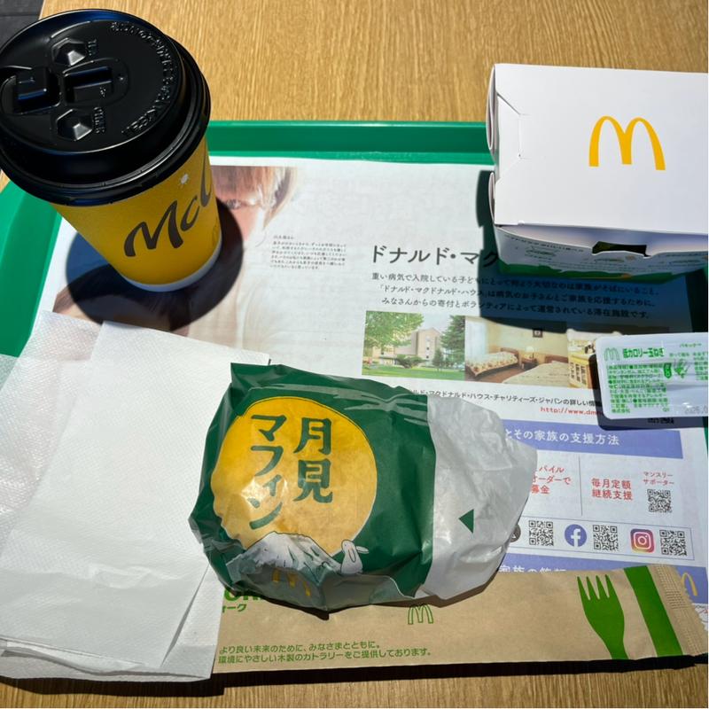月見マフィンセット(マクドナルド　広瀬通駅前店)