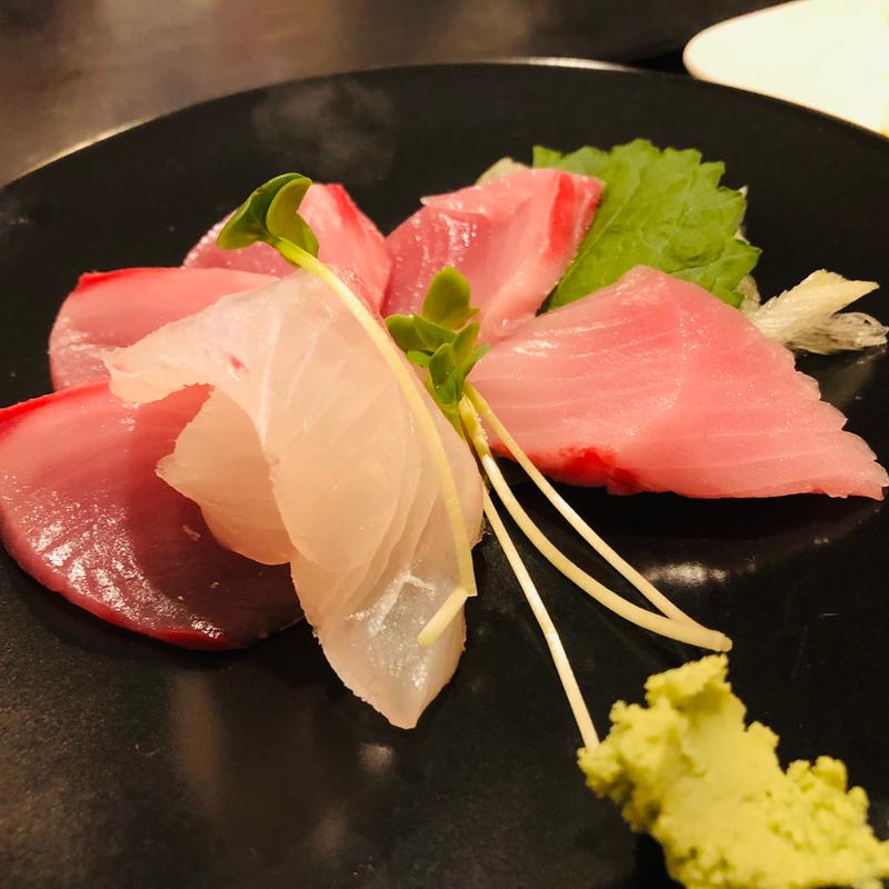 ハガツオ&黒星フエ鯛_刺身定食(ずぼらや四季)