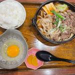 すき焼きうどん定食