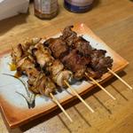 焼鳥(もも、豚ハラミ)