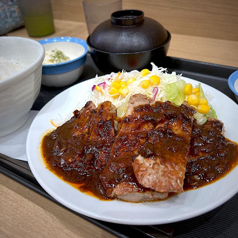 シビ辛麻辣トンテキ定食(松屋 仙台定禅寺通り店 )