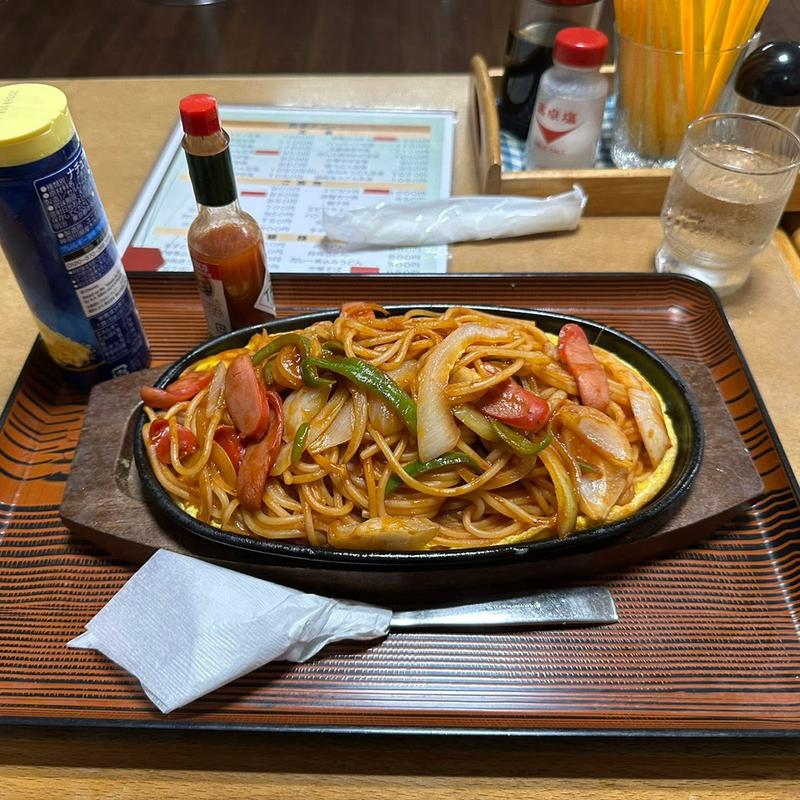 鉄板ナポリタン 大盛り(みのや )