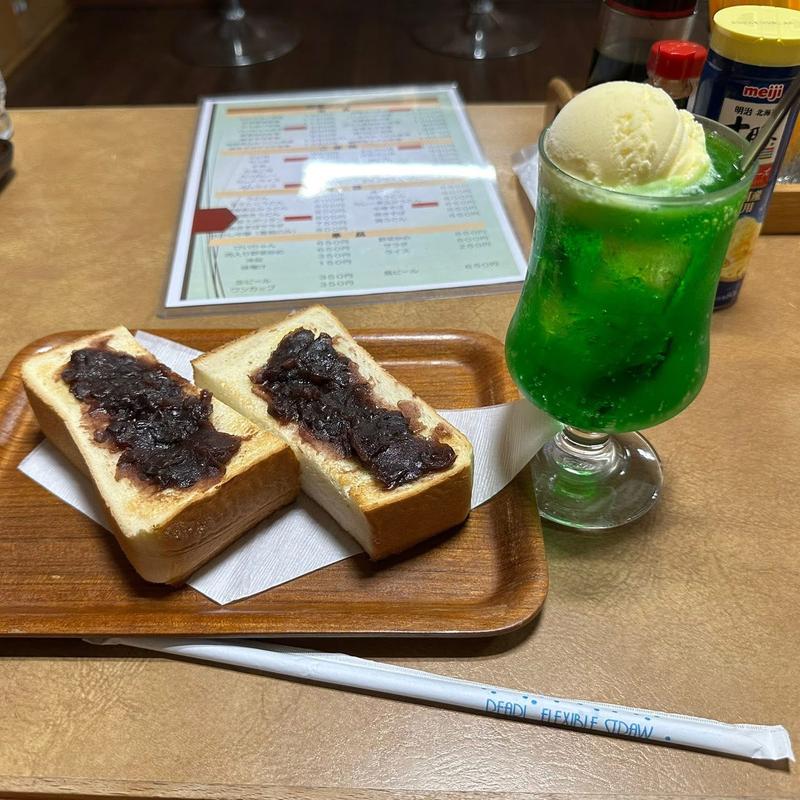 小倉トースト クリームソーダ(みのや)