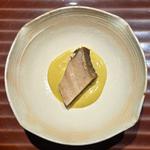 蒸しアワビ 肝ソース