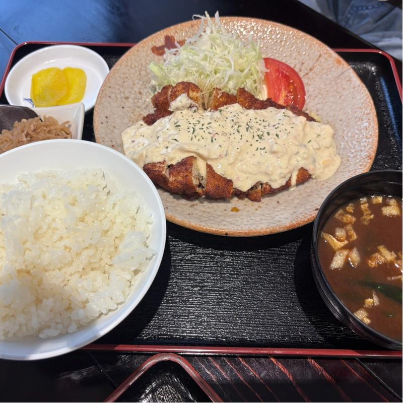 チキンカツ定食(南蛮)(大衆食堂わがせ)